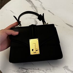 Black Scarleton Mini Top Handle Satchel, Crossbody Shoulder Bag